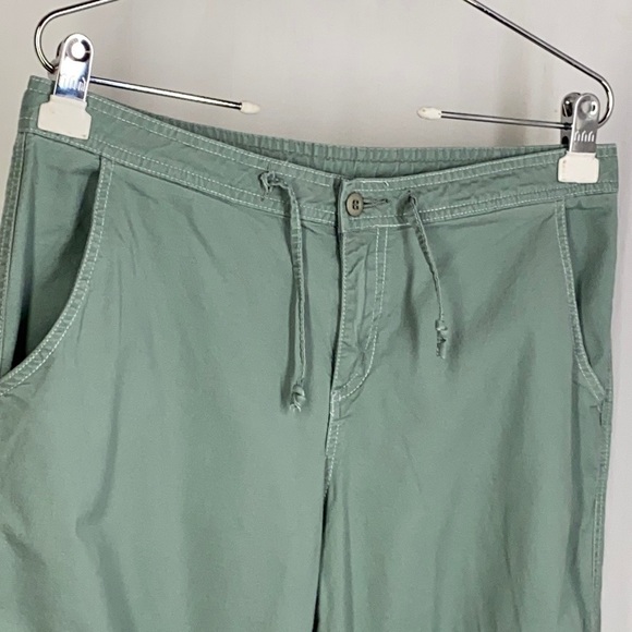 PRANA M Mint Green Cargo Cropped Capri Pants - Picture 2 of 8